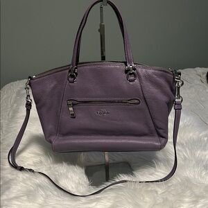 Coach Lavender Leather Satchel